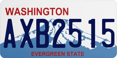 WA license plate AXB2515