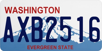 WA license plate AXB2516