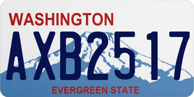 WA license plate AXB2517