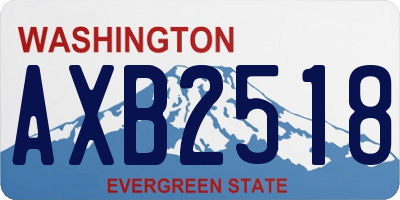 WA license plate AXB2518
