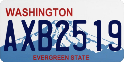 WA license plate AXB2519