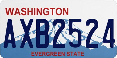 WA license plate AXB2524