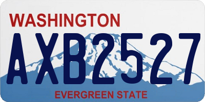 WA license plate AXB2527