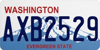 WA license plate AXB2529