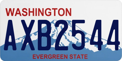 WA license plate AXB2544