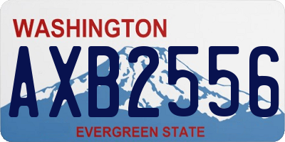 WA license plate AXB2556