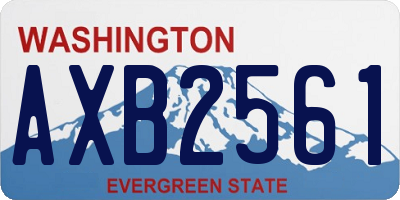 WA license plate AXB2561