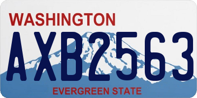WA license plate AXB2563