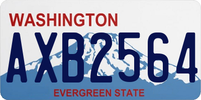 WA license plate AXB2564