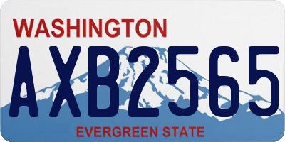 WA license plate AXB2565