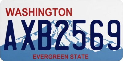 WA license plate AXB2569