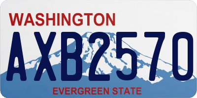 WA license plate AXB2570