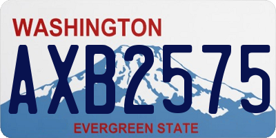 WA license plate AXB2575