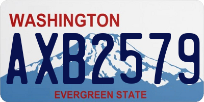 WA license plate AXB2579