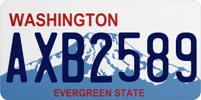 WA license plate AXB2589