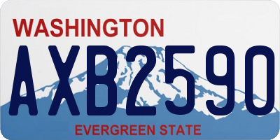 WA license plate AXB2590