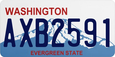WA license plate AXB2591