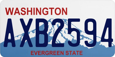 WA license plate AXB2594