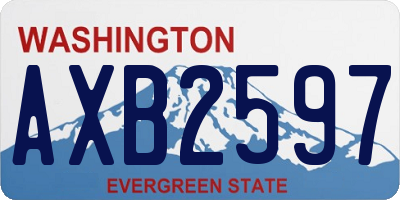WA license plate AXB2597