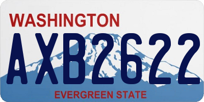 WA license plate AXB2622