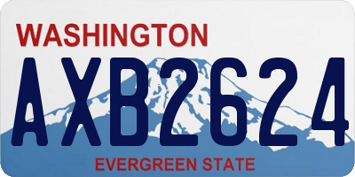 WA license plate AXB2624