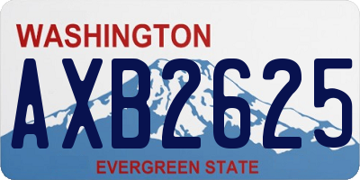 WA license plate AXB2625