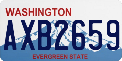 WA license plate AXB2659