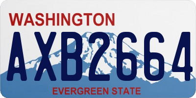WA license plate AXB2664