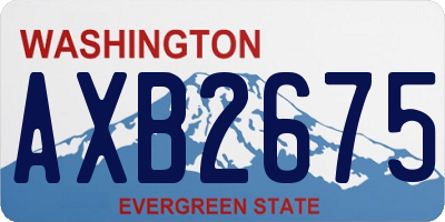 WA license plate AXB2675