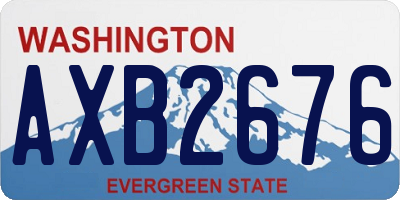 WA license plate AXB2676