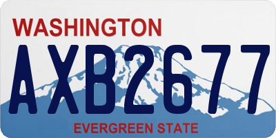 WA license plate AXB2677