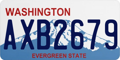 WA license plate AXB2679