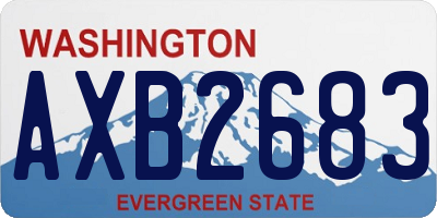 WA license plate AXB2683