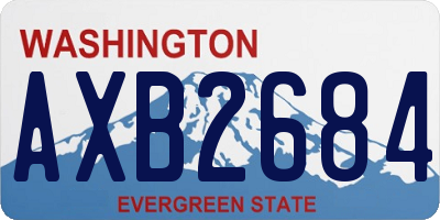 WA license plate AXB2684
