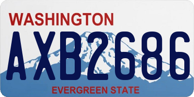 WA license plate AXB2686