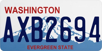 WA license plate AXB2694