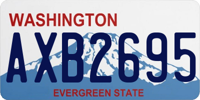 WA license plate AXB2695