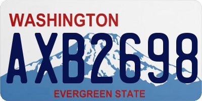 WA license plate AXB2698