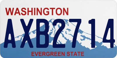 WA license plate AXB2714