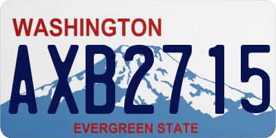 WA license plate AXB2715
