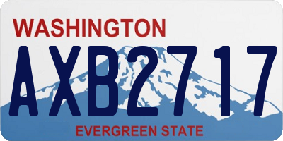WA license plate AXB2717
