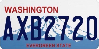 WA license plate AXB2720
