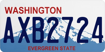 WA license plate AXB2724
