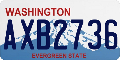 WA license plate AXB2736
