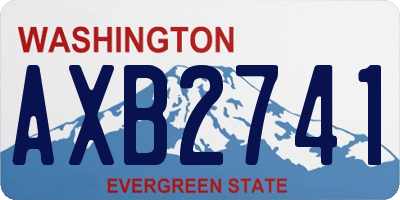 WA license plate AXB2741