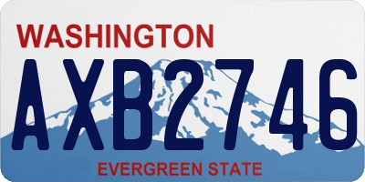WA license plate AXB2746