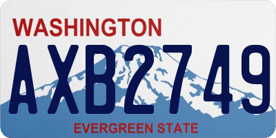 WA license plate AXB2749