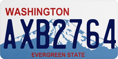 WA license plate AXB2764