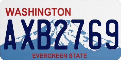 WA license plate AXB2769