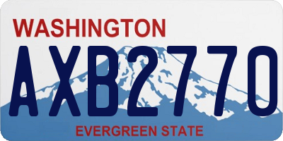 WA license plate AXB2770